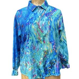 Noracora NWT Blouse Size Large Ruffled Cuffs